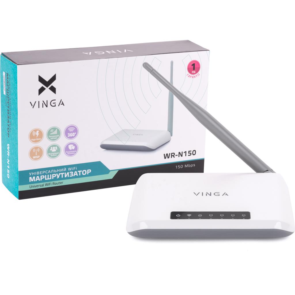 Бездротовий маршрутизатор Vinga WR-N150